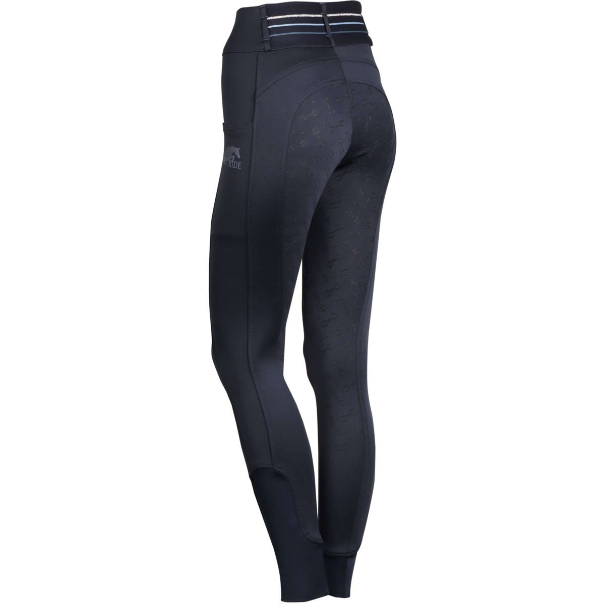 Harry's Horse Reitleggings Equitights Just Ride Retro Full Grip Navy