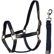 HORKA Halfter Set Leder mit geflochtenem Nylon Braun/blau
