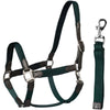 HORKA Halfter Set Leder mit geflochtenem Nylon Braun/Grün