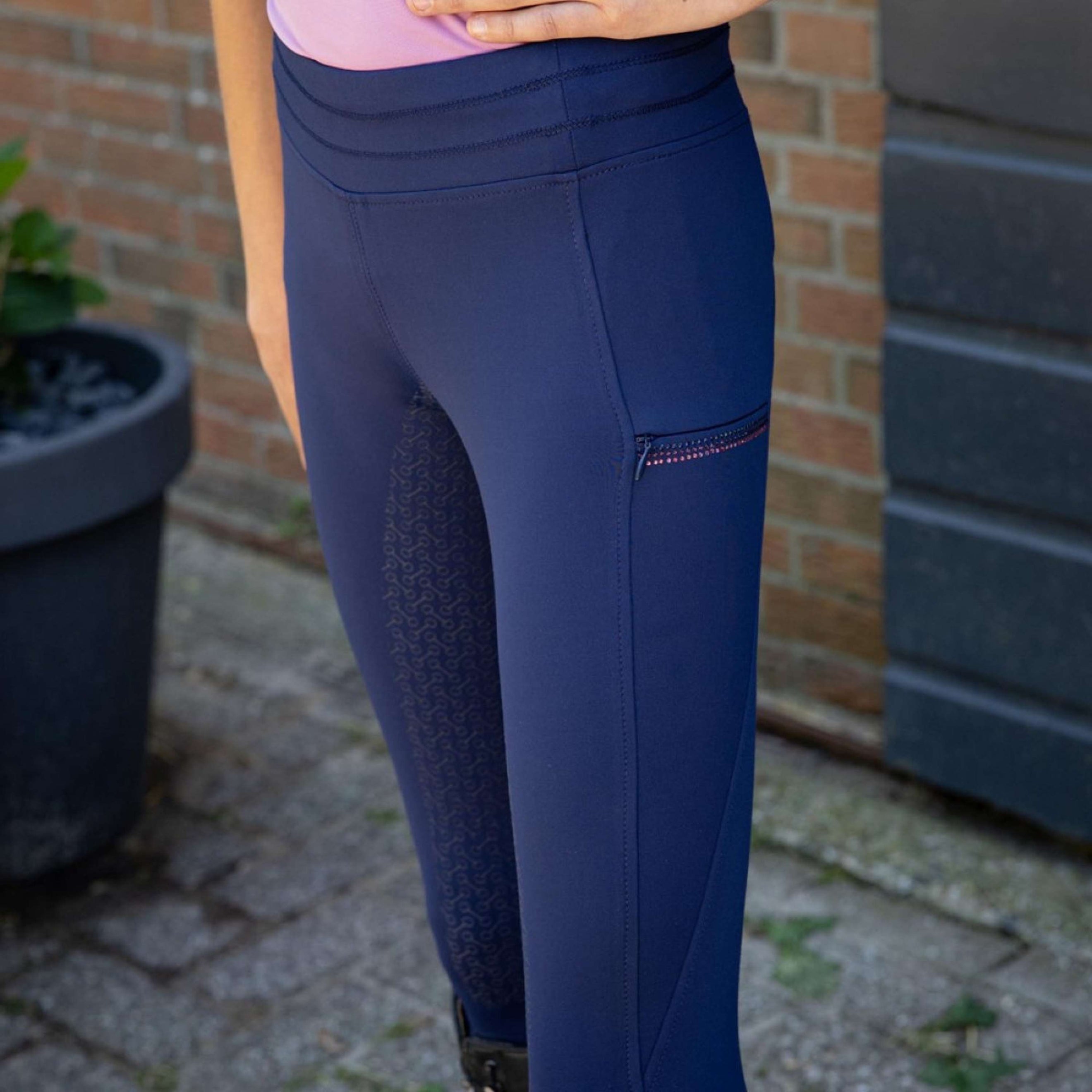 Harry's Horse Reitleggings Equitights Denici Cavalli Purple Passion Full Grip Peacoat