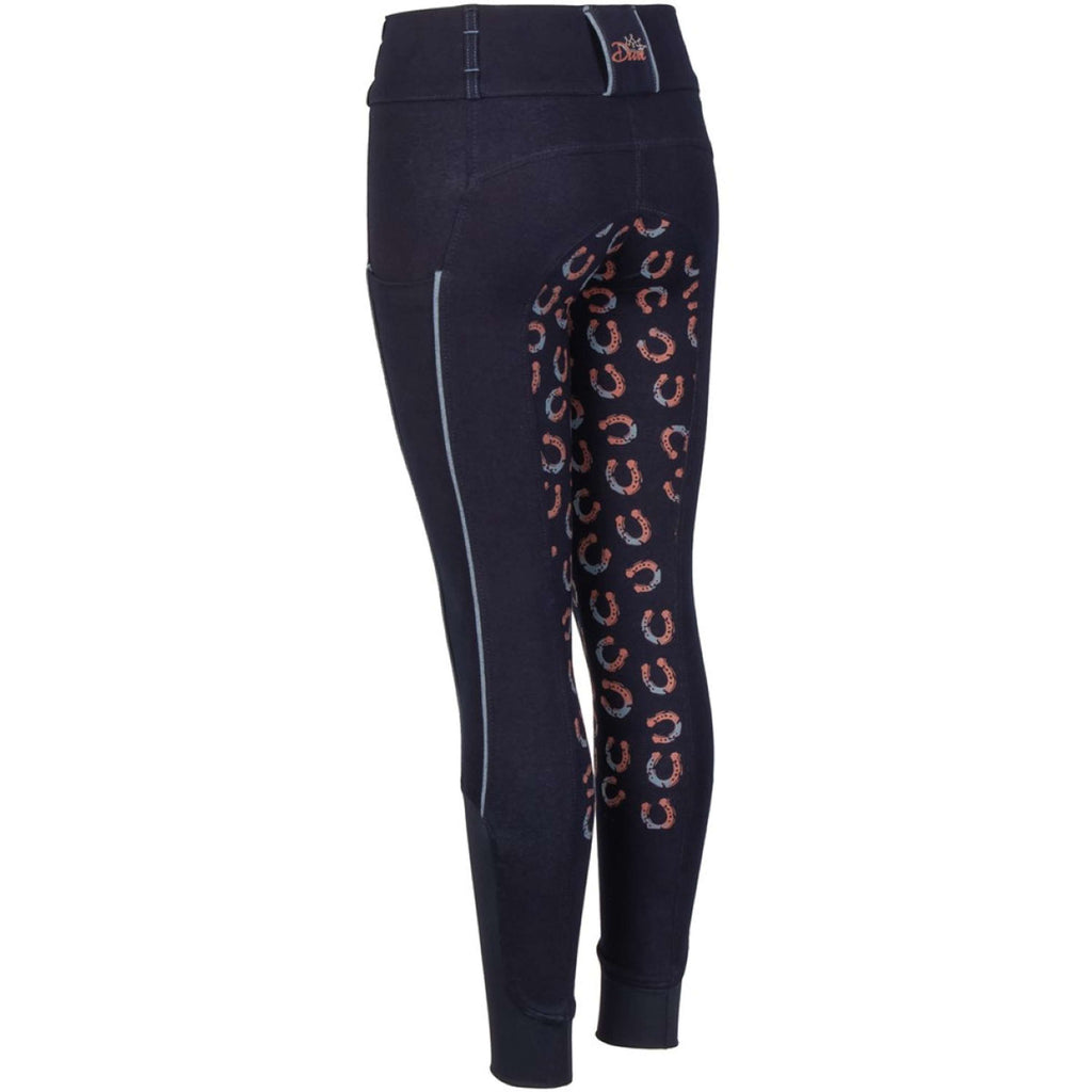 Harry's Horse Reithose Equitights Diva Mauvewood Denim Full Grip Collegiate-Blue