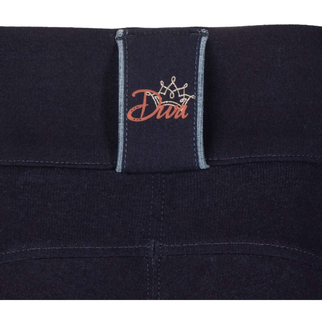 Harry's Horse Reithose Equitights Diva Mauvewood Denim Full Grip Collegiate-Blue