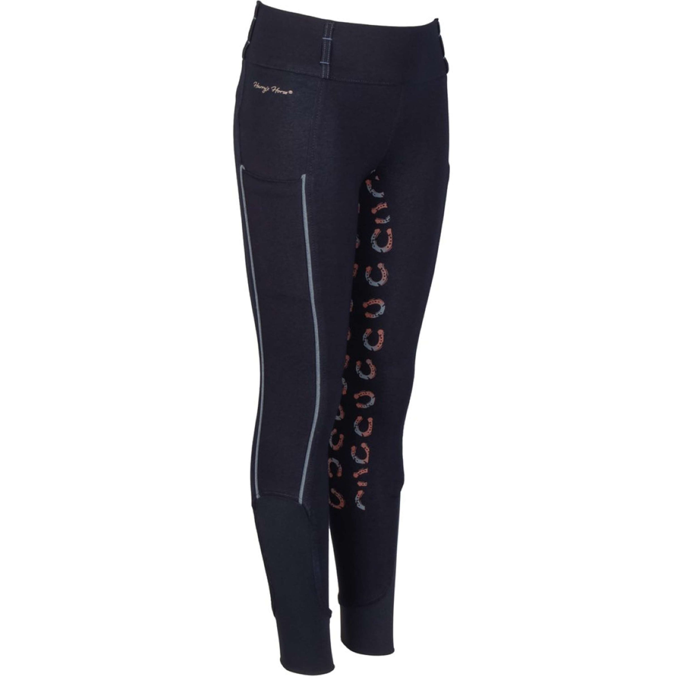 Harry's Horse Reithose Equitights Diva Mauvewood Denim Full Grip Collegiate-Blue