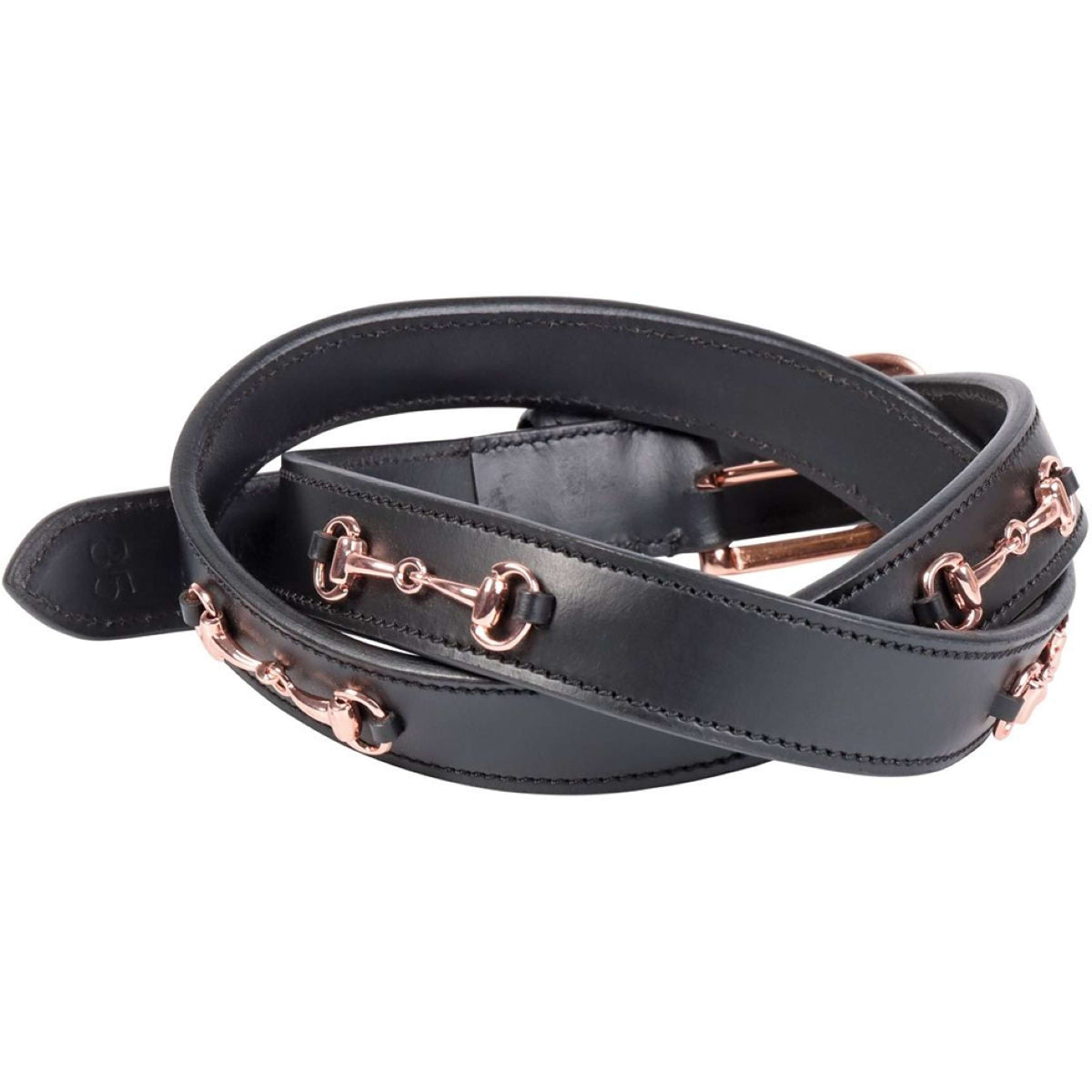 Harry's Horse Gürtel Gebiss Leder 2 Schwarz/Rosegold