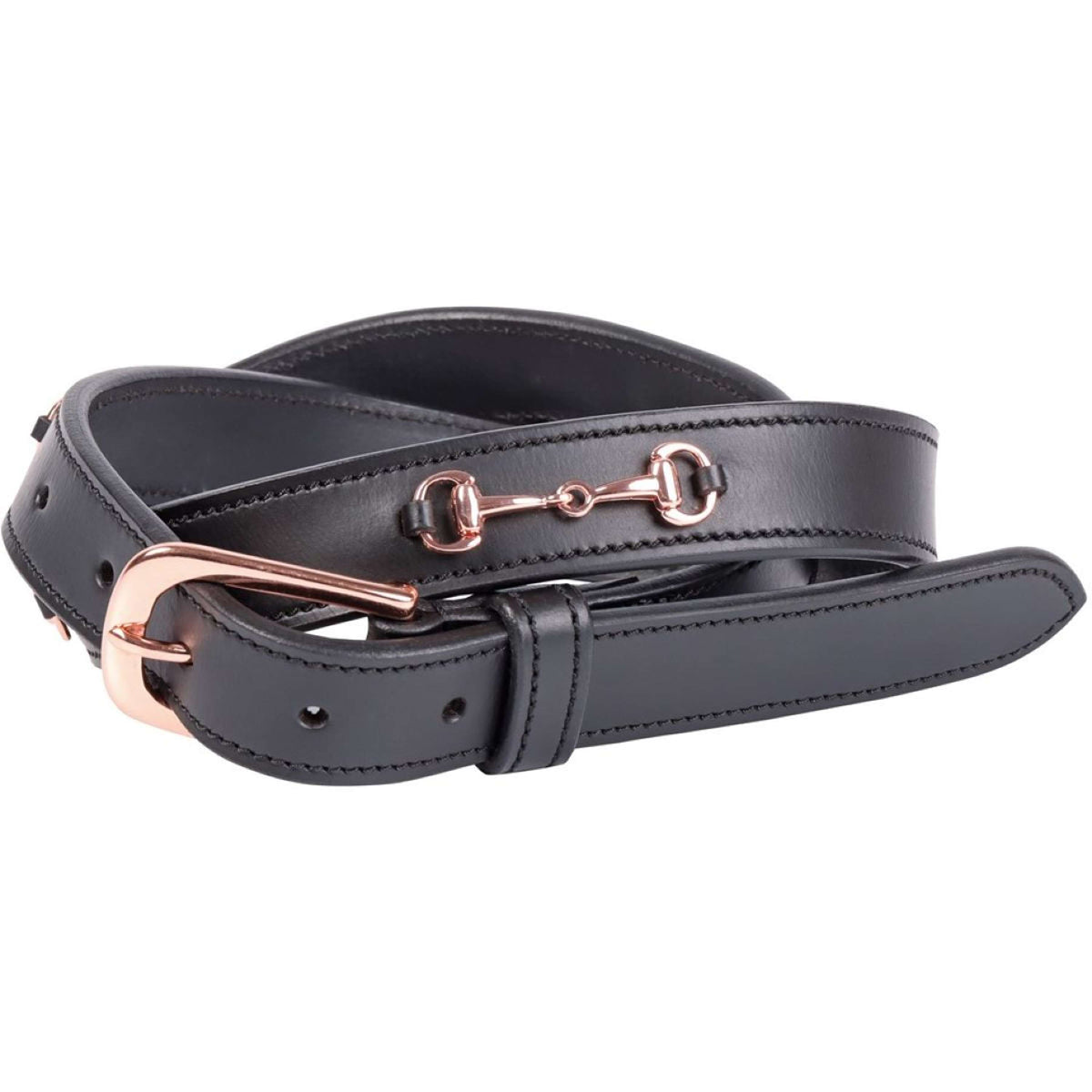 Harry's Horse Gürtel Gebiss Leder 2 Schwarz/Rosegold