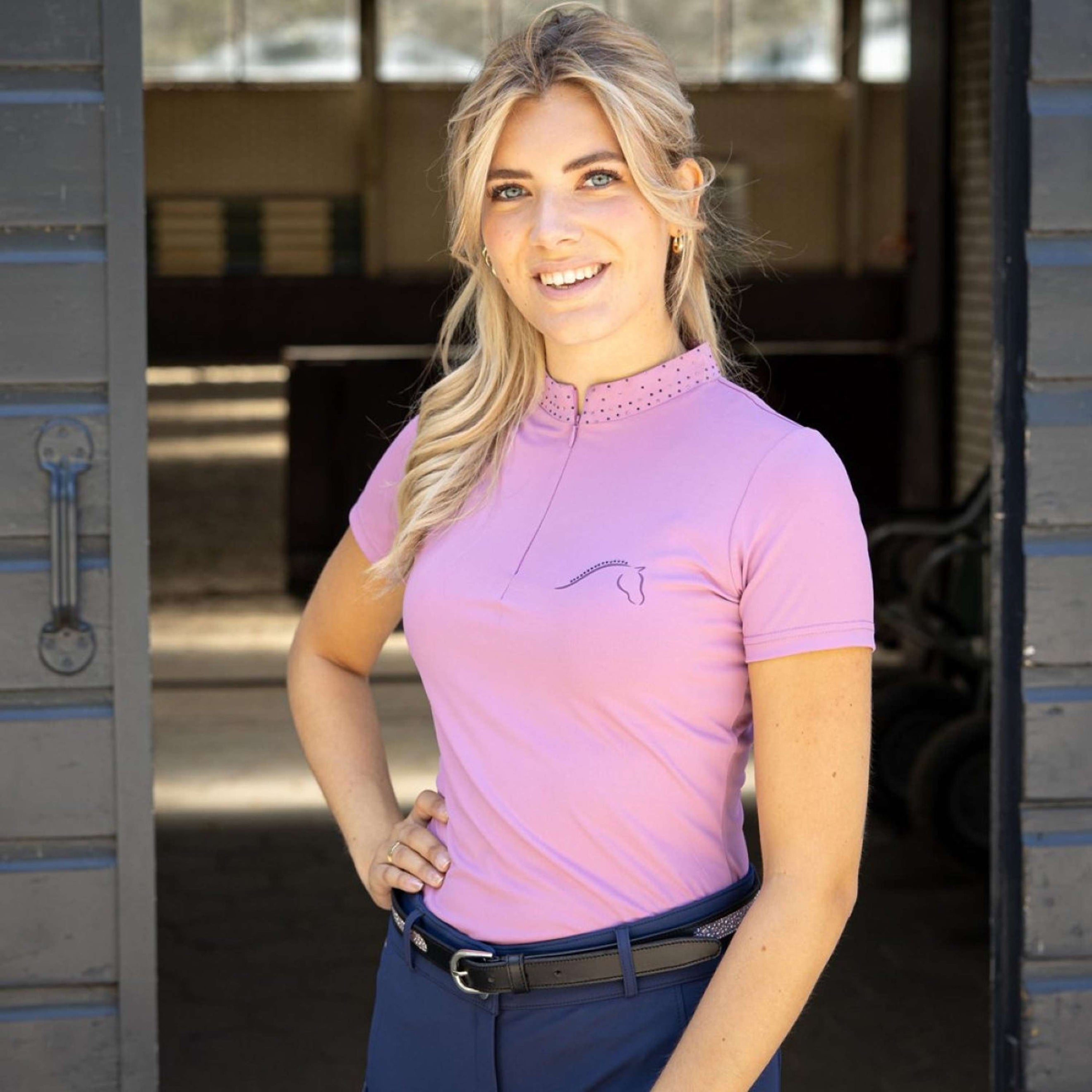 Harry's Horse Shirt Denici Cavalli Purple Passion Crystal Pale-Pansy