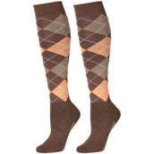Harry's Horse Socken Check Coffee Quartz