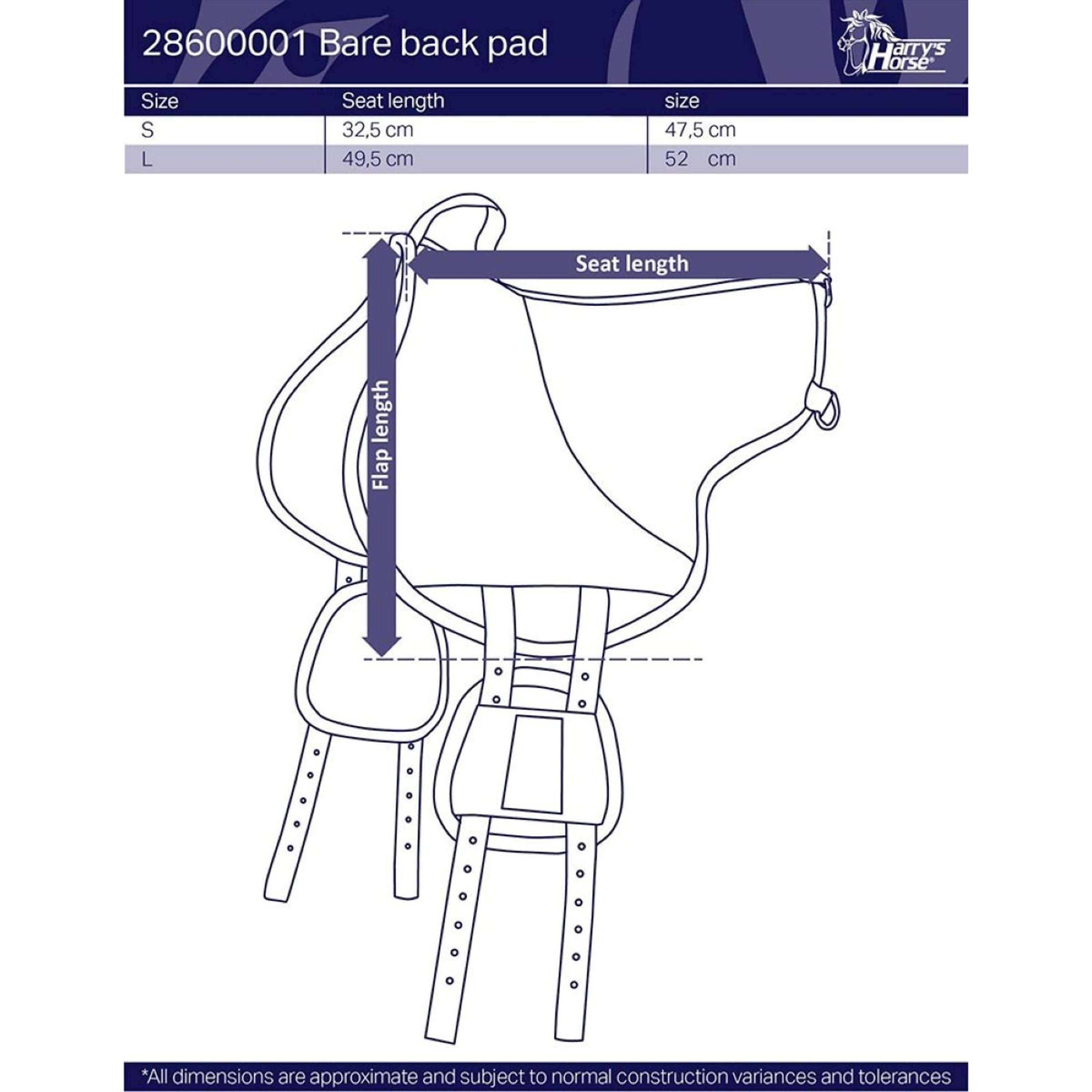 Harry's Horse Bareback Pad Grau
