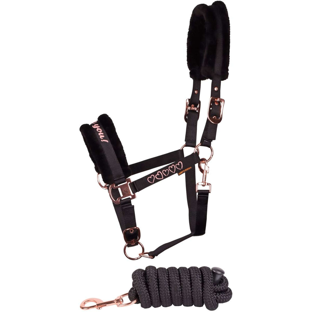 Harry's Horse Halfterset Love Schwarz