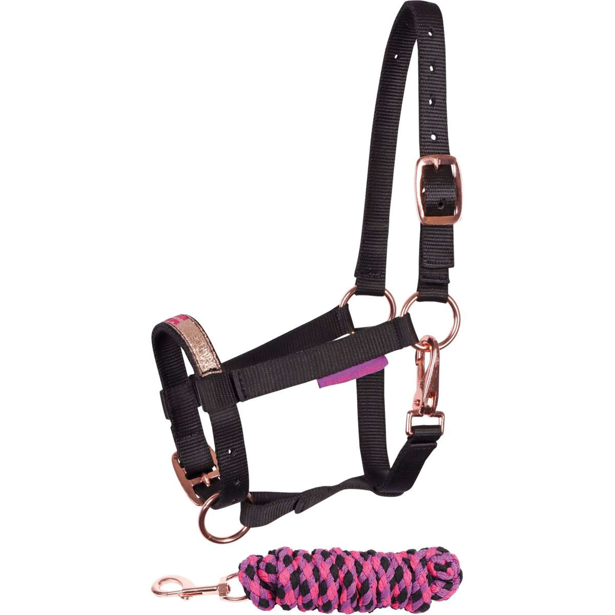 Harry's Horse Halfterset Diva Fuchsia Schwarz