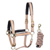 Harry's Horse Halfterset Crystal Taupe Grey