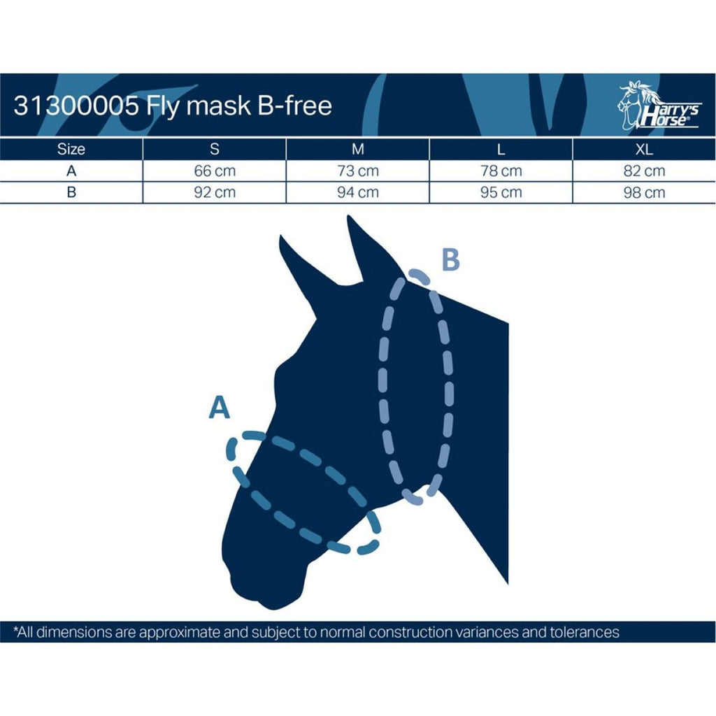 Harry's Horse Fliegenschutzmaske B-free Grau/Schwarz