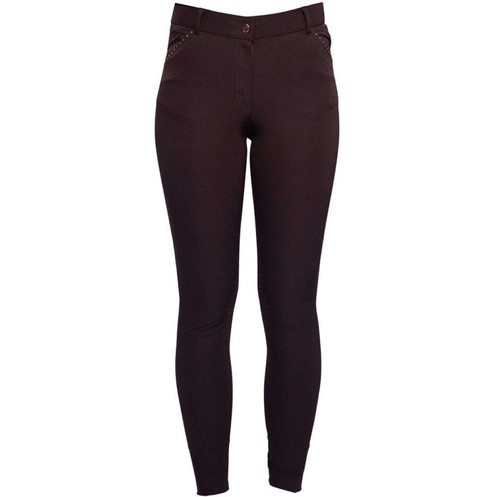 HKM Reithose Rosegold Glamour Full Grip Braun/Rosegold