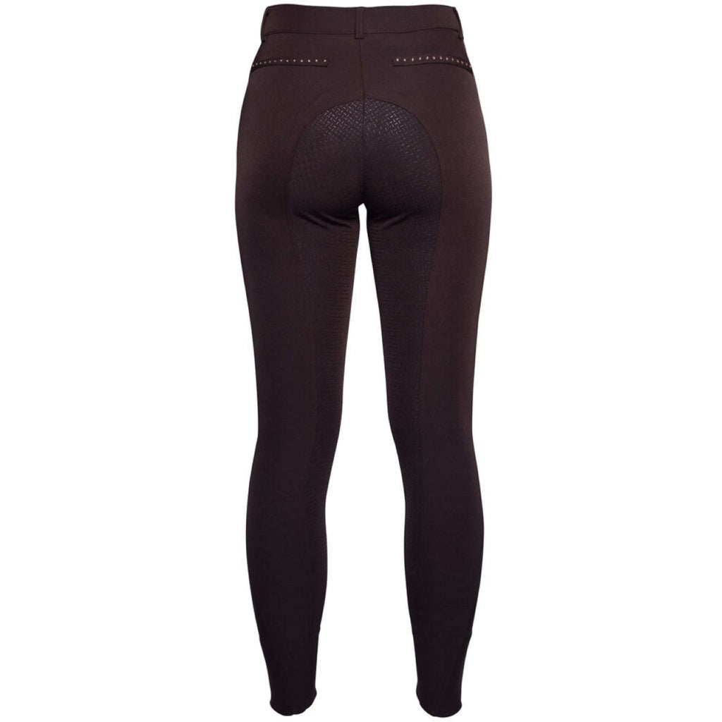 HKM Reithose Rosegold Glamour Full Grip Braun/Rosegold