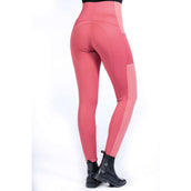 HKM Reitleggings Mesh Full Grip Himbeere