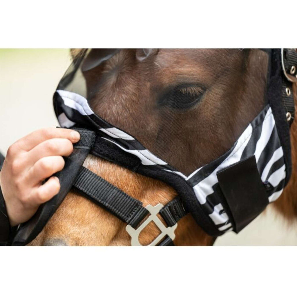 HKM Fliegenmaske Zebra Schwarz/Weiß