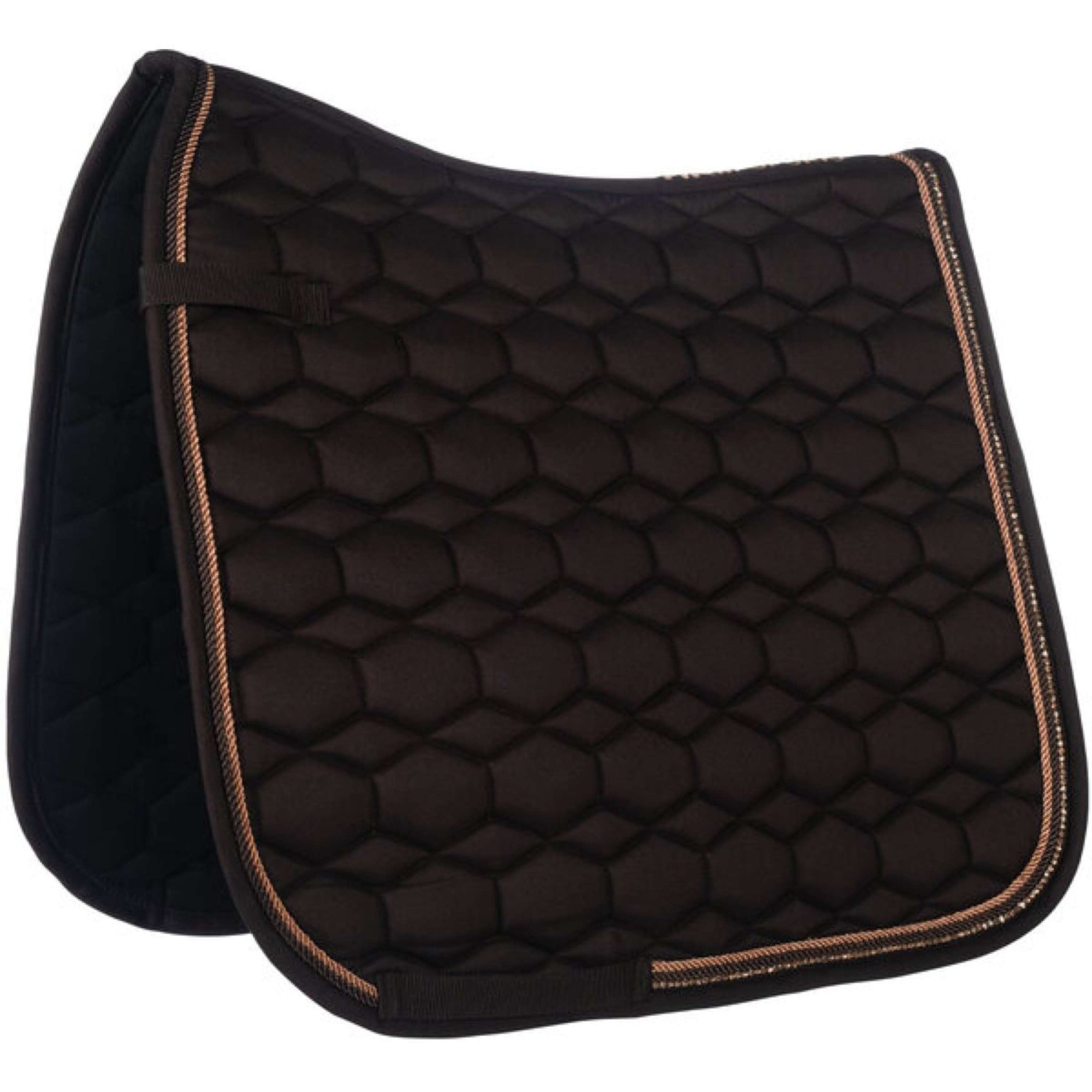 HKM Schabracke Rosegold Glamour Dressur Braun/Rosegold
