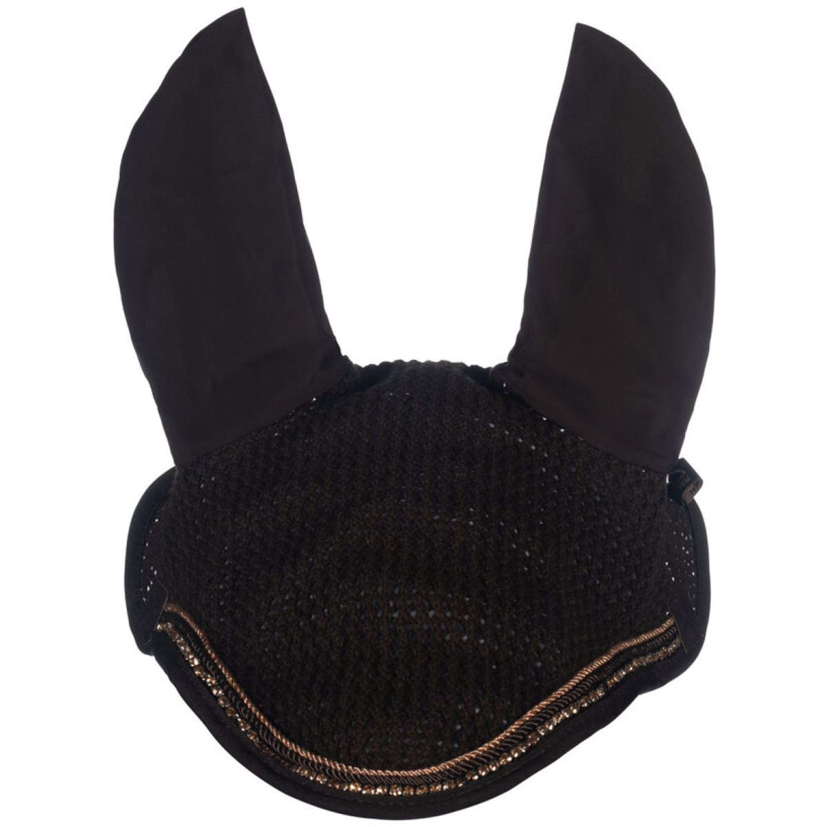 HKM Fliegenhaube Rosegold Glamour Braun/Rosegold