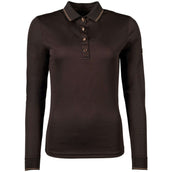 HKM Poloshirt Rosegold Glamour Longsleeve Braun/Rosegold