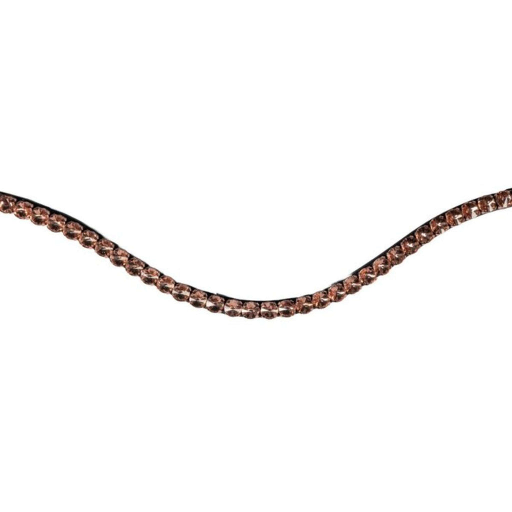 HKM Stirnriemen Rosegold Glamour Braun/Rosegold