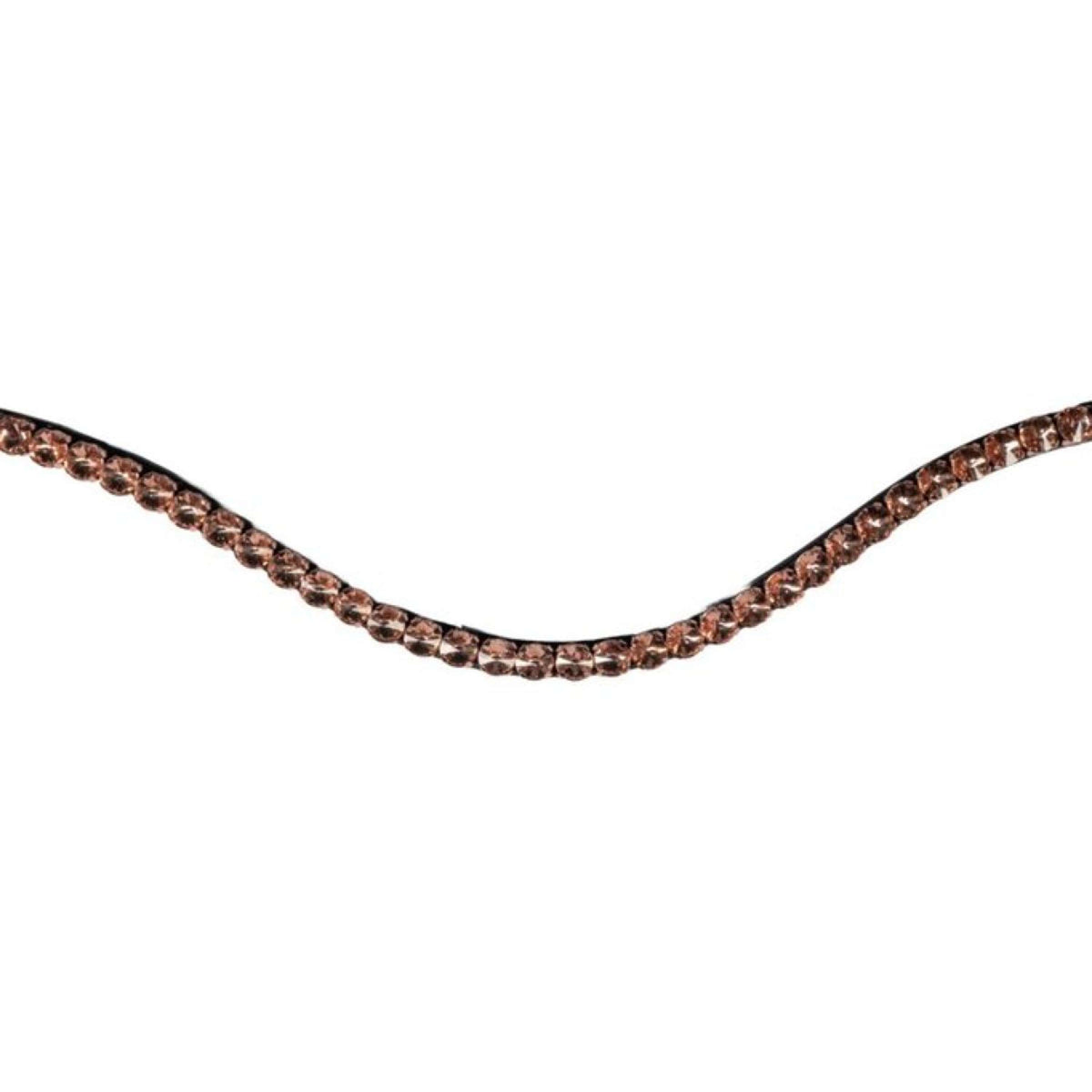 HKM Stirnriemen Rosegold Glamour Braun/Rosegold