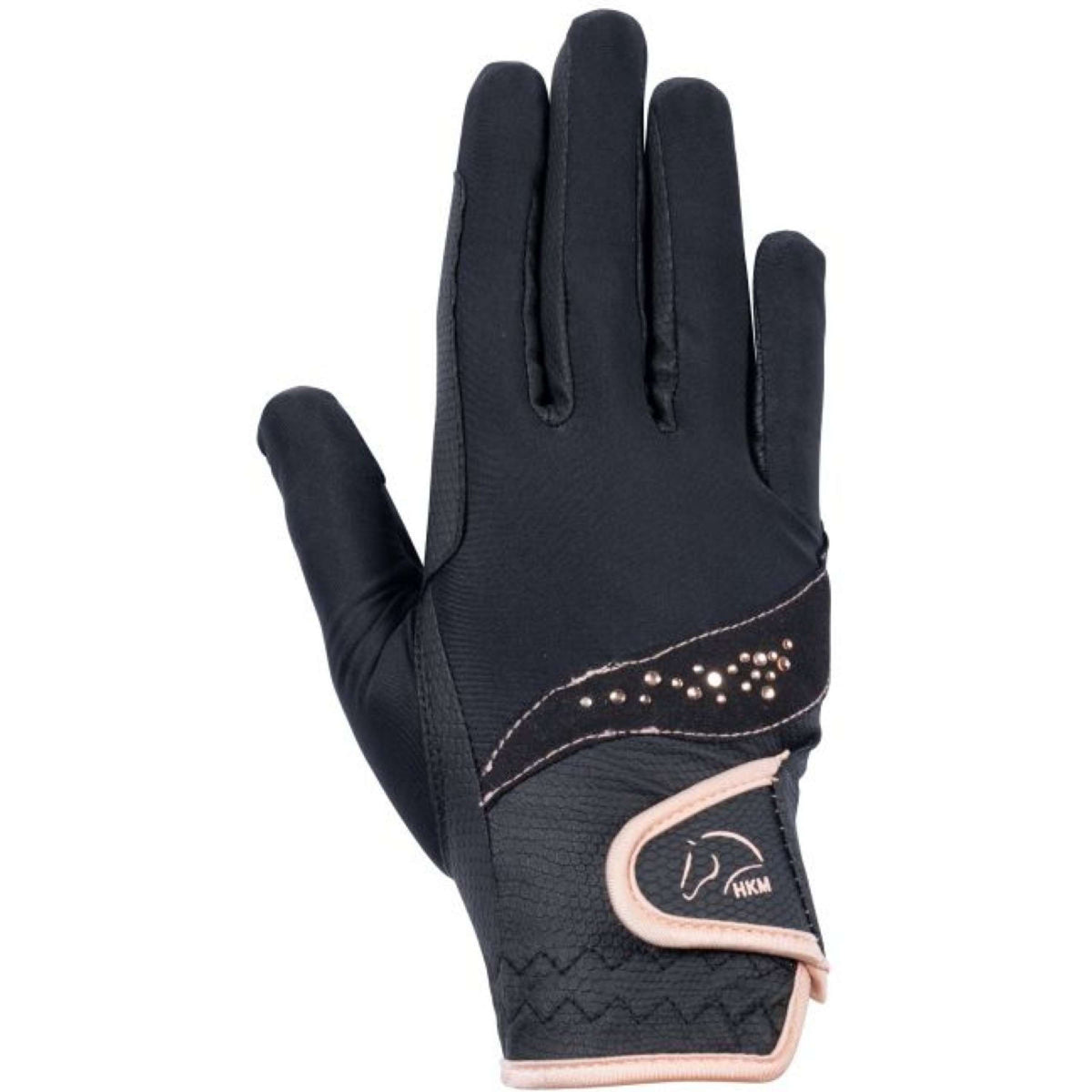christ handschuhe HKM Reithandschuhe Rosegold Glamour Schwarz
