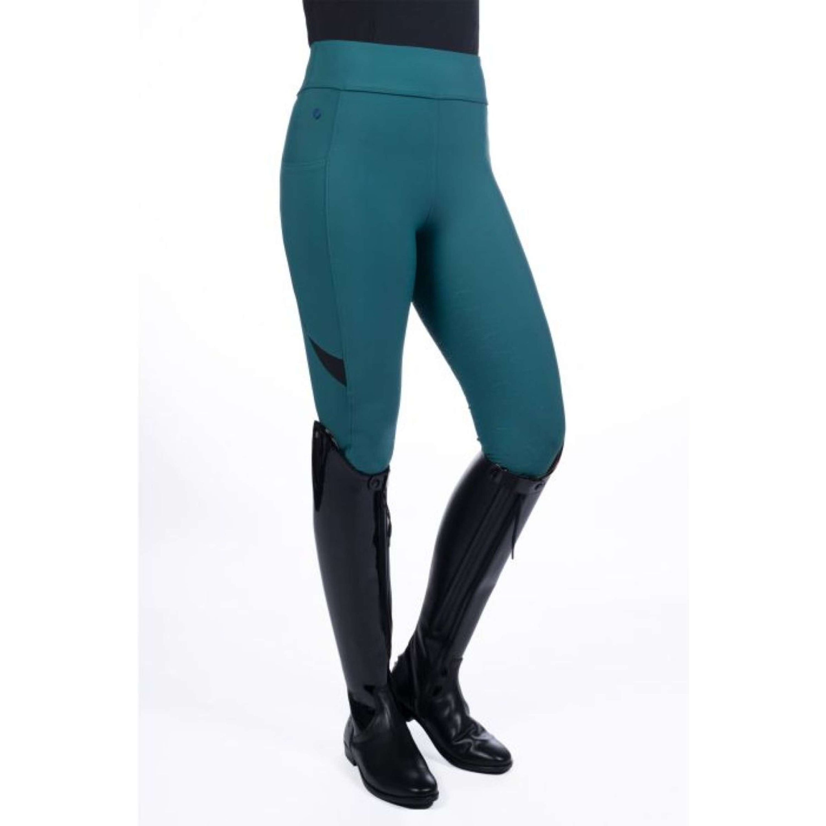 HKM Reitleggings Port Royal Full Grip Petrol