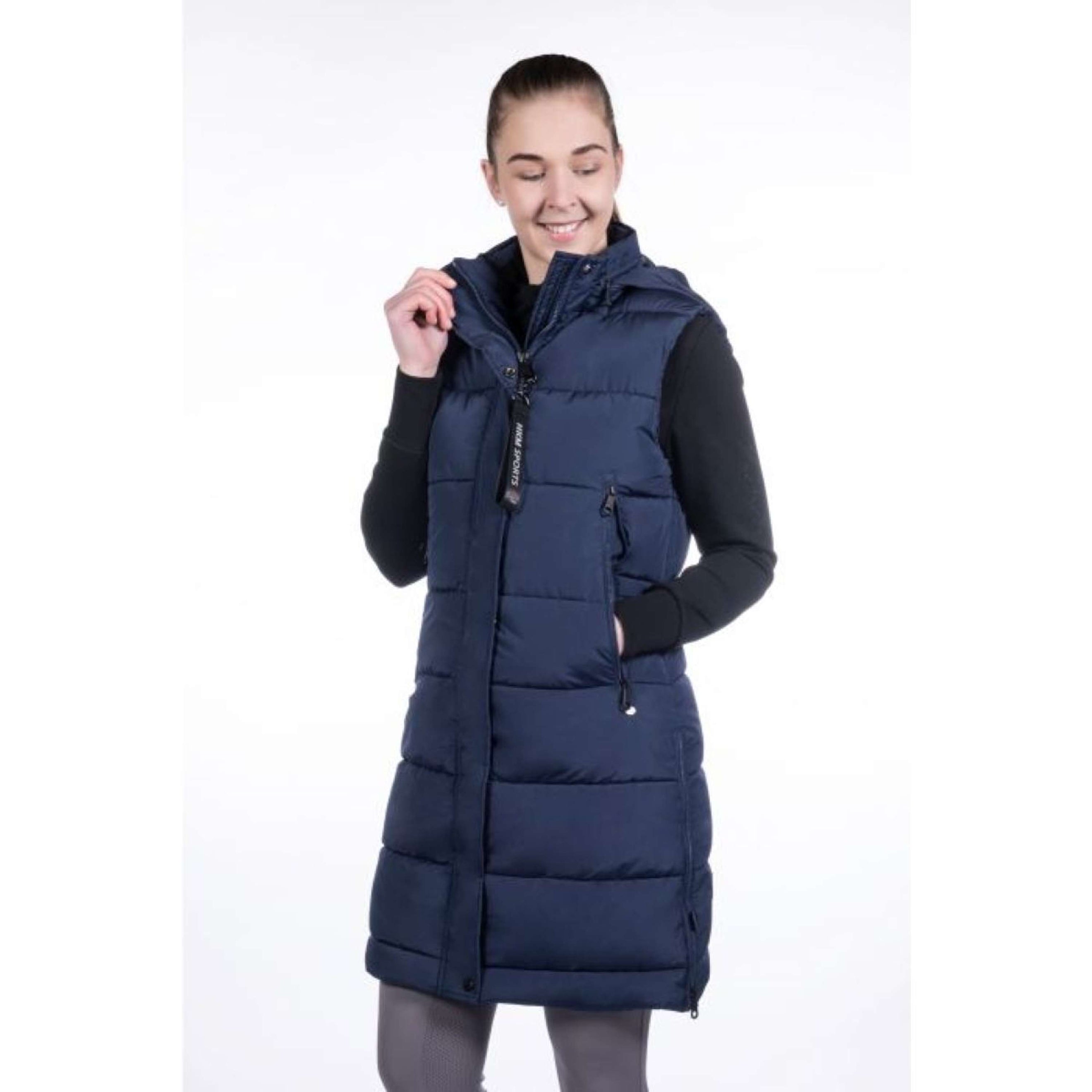 HKM Langer Bodywarmer Misty Dunkelblau