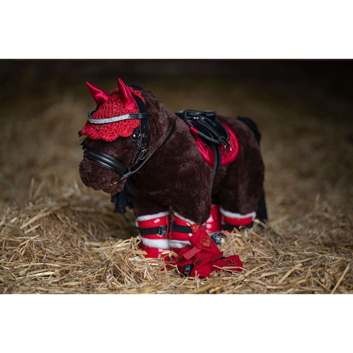 HKM Cuddle Pony Riding Starterset Rot