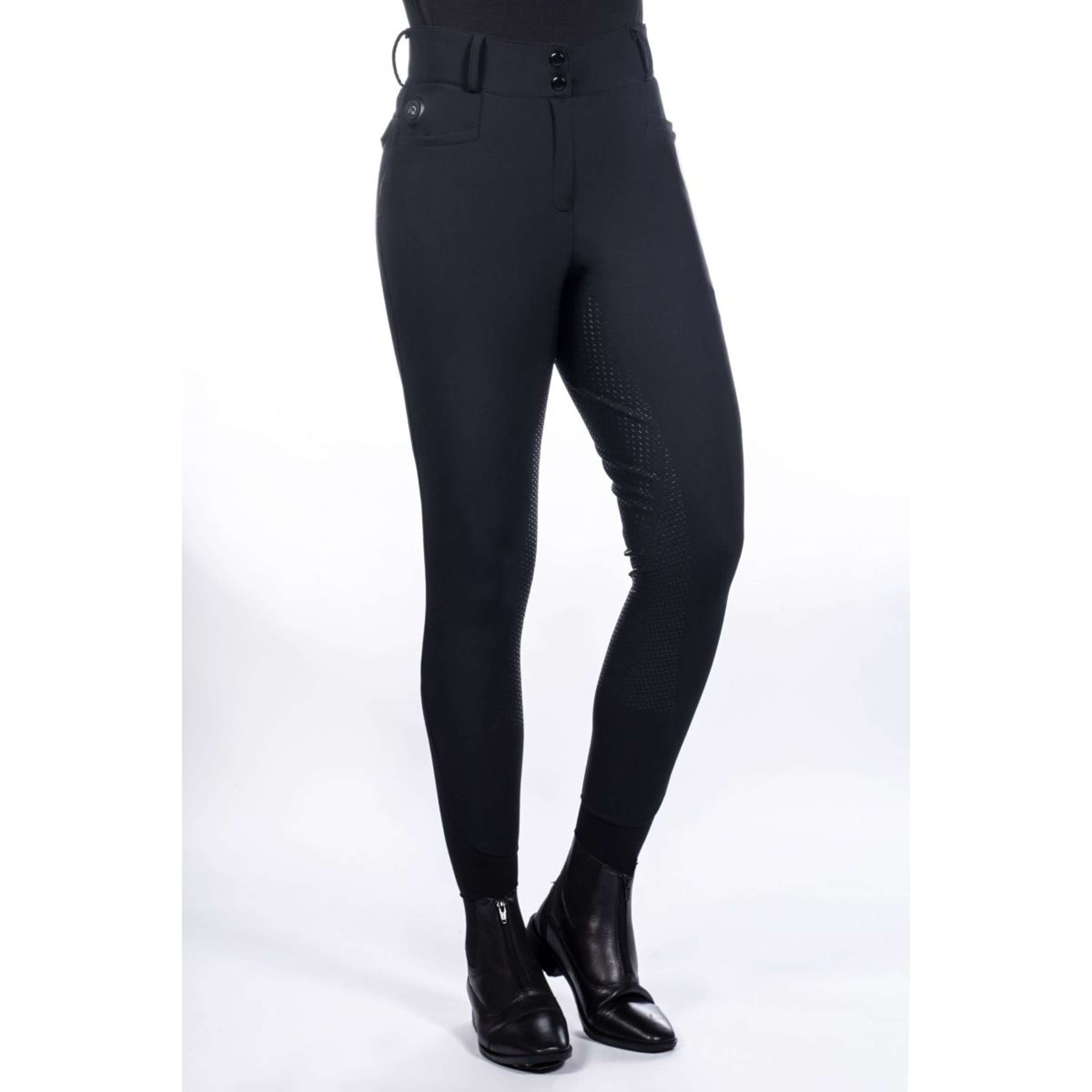 HKM Reithose Keep Warm Full Grip Schwarz