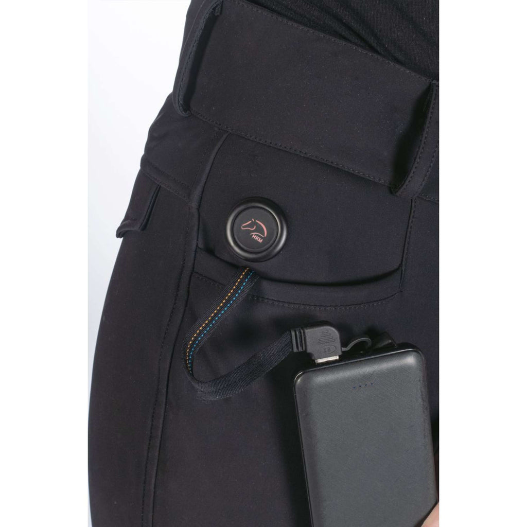 HKM Reithose Keep Warm Full Grip Schwarz