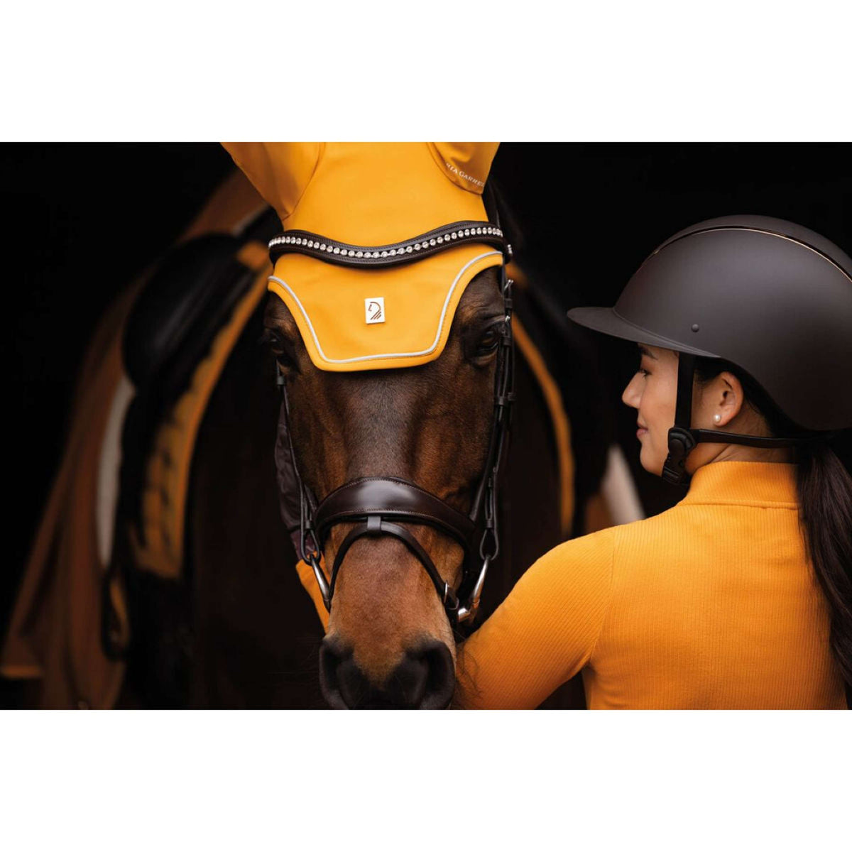 HKM Fliegenhaube Livignio Lauria Garelli Soft Senffarben