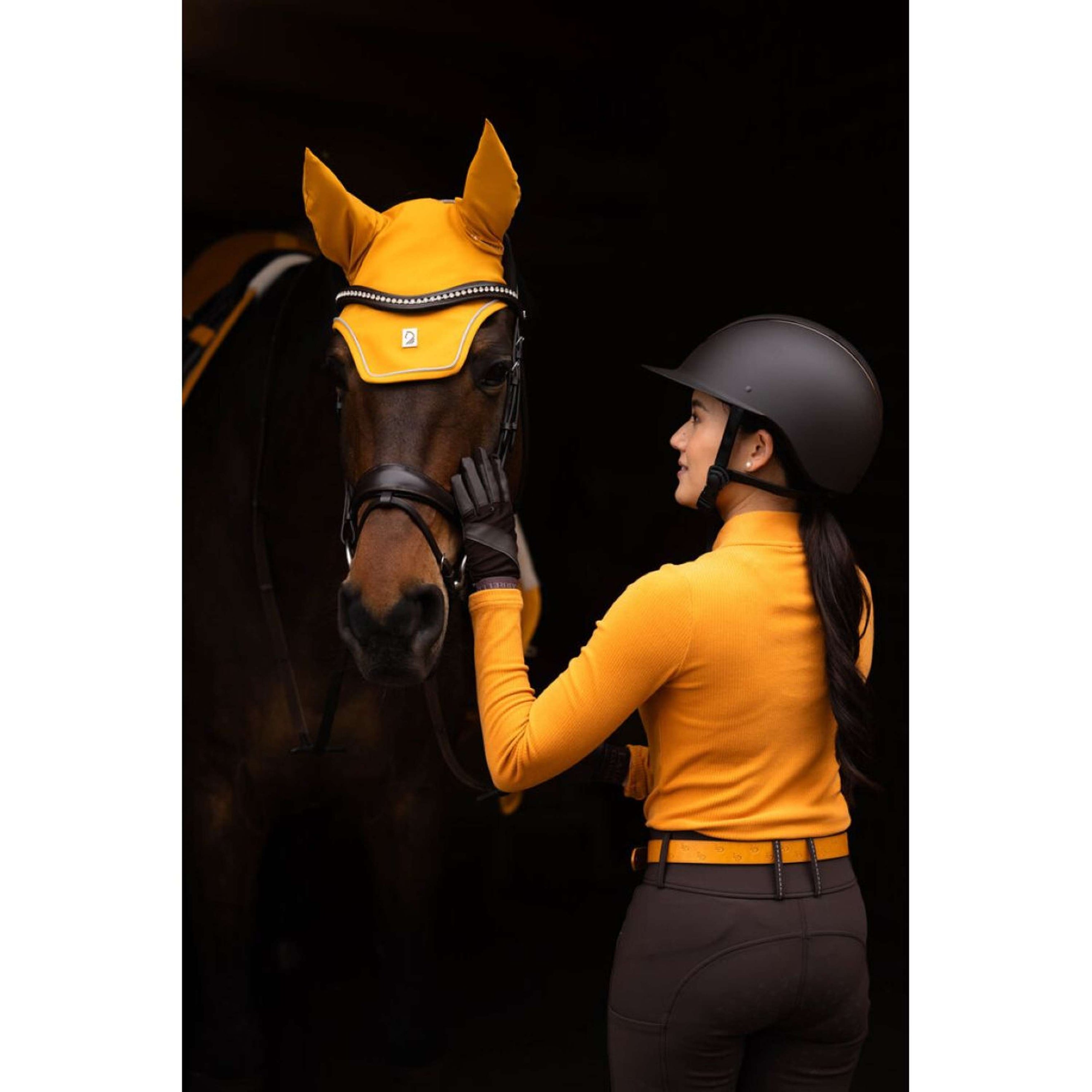 HKM Fliegenhaube Livignio Lauria Garelli Soft Senffarben