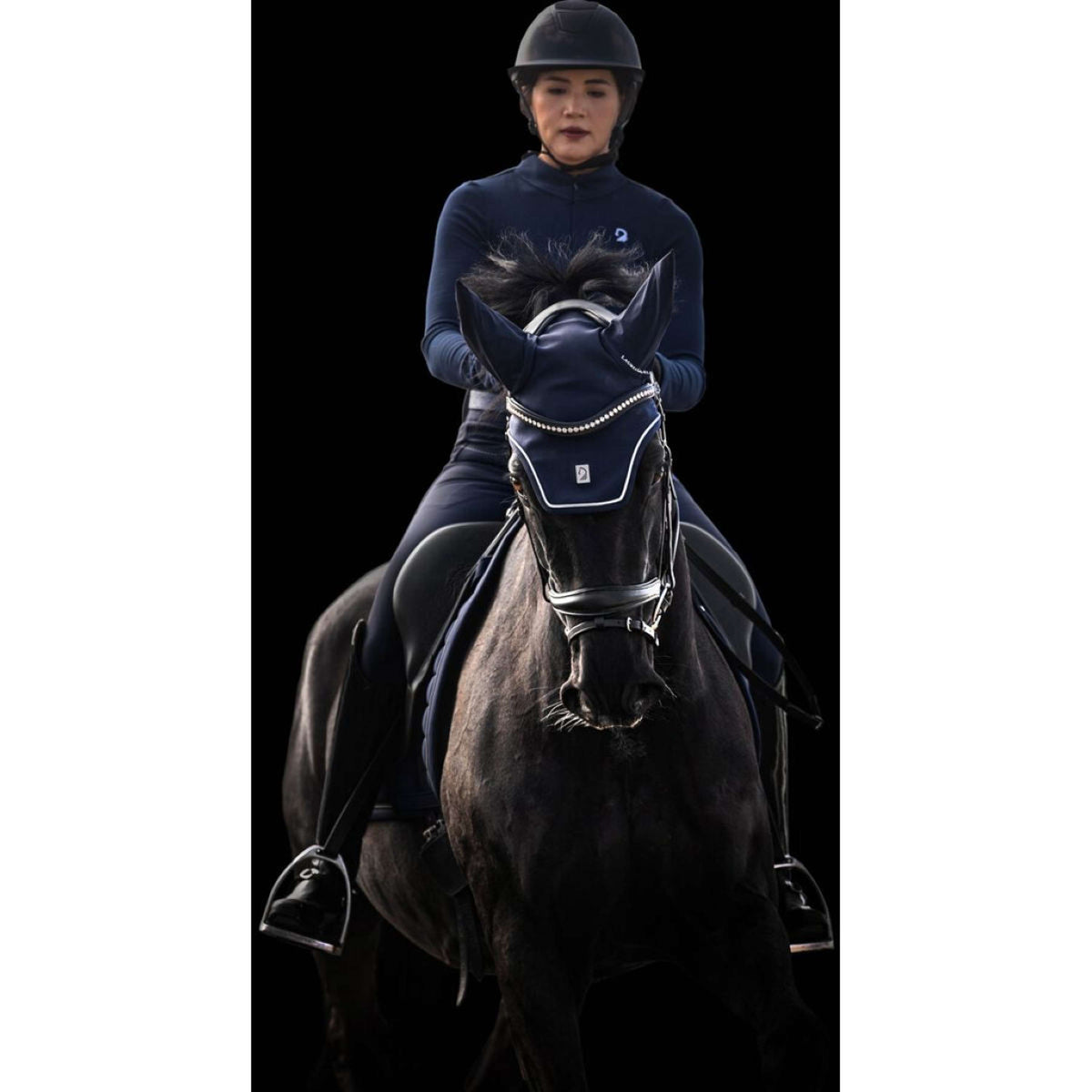 HKM Fliegenhaube Livignio Lauria Garelli Soft Dunkelblau