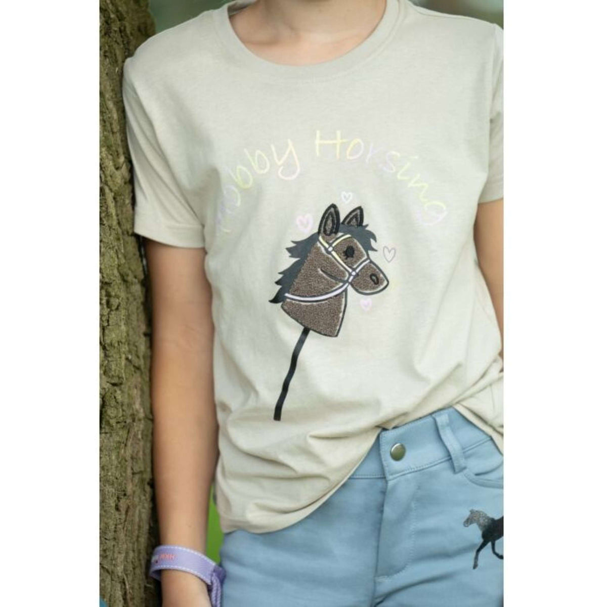 HKM T-Shirt Hobby Horsing Rainbow Beige