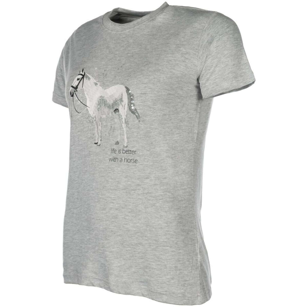 HKM T-Shirt Sparkle Grau Meliert