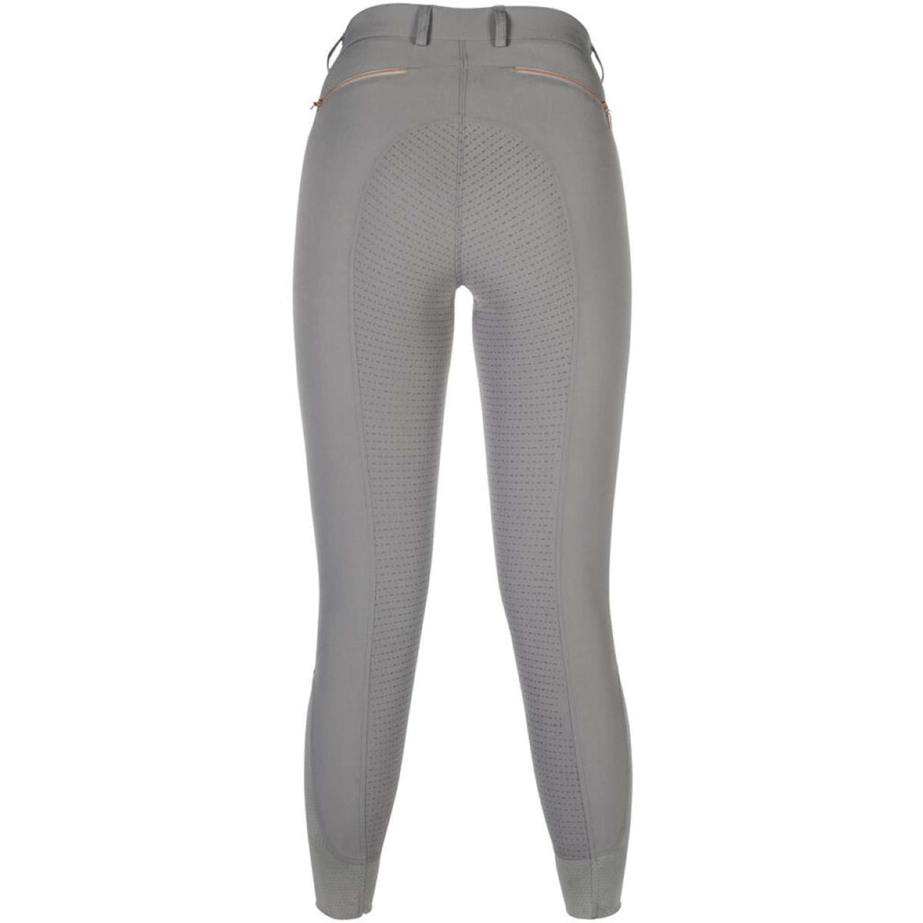 HKM Reithose Rosegold Sparkle Full Grip Grau/Roségold