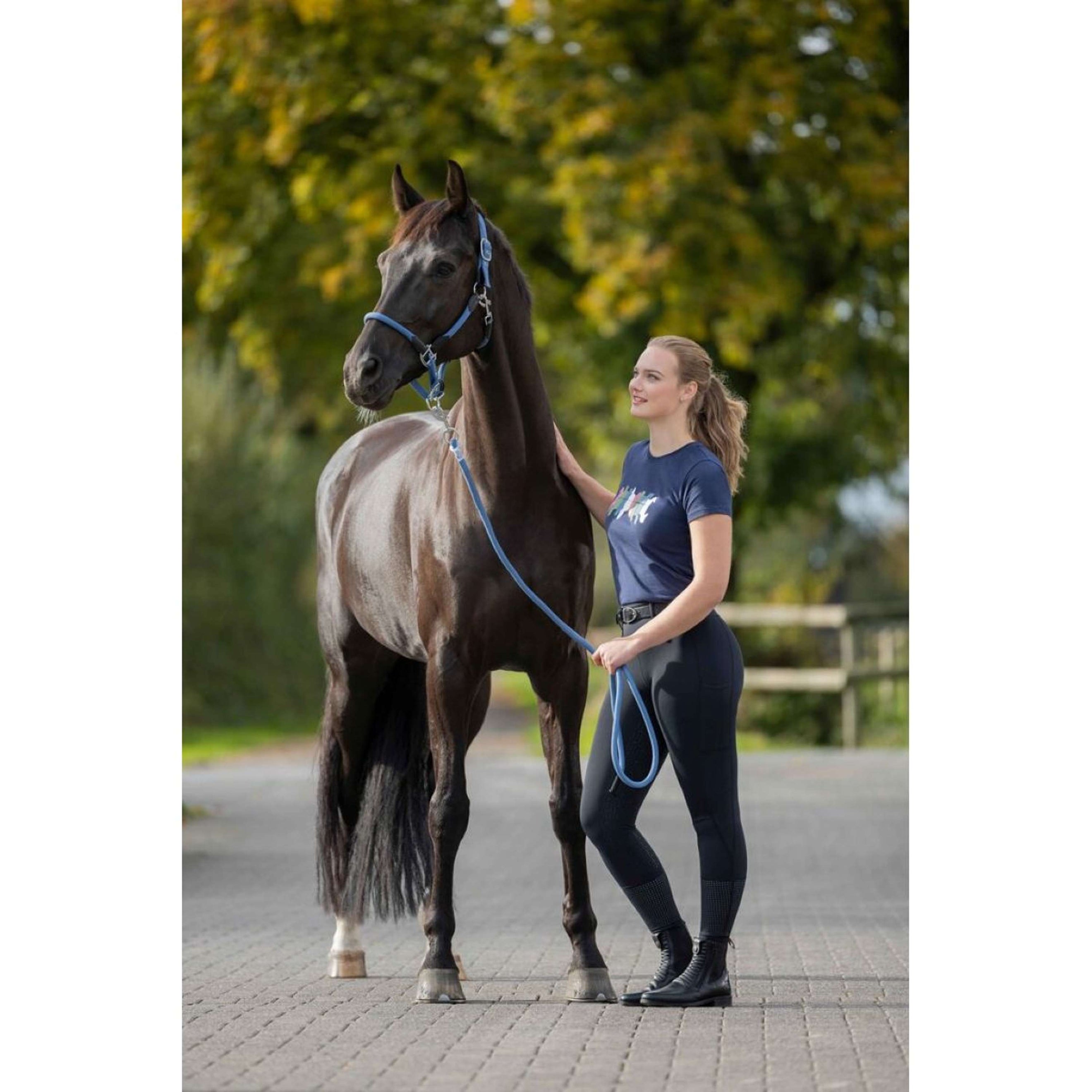 HKM T-Shirt Mirror Dunkel blau