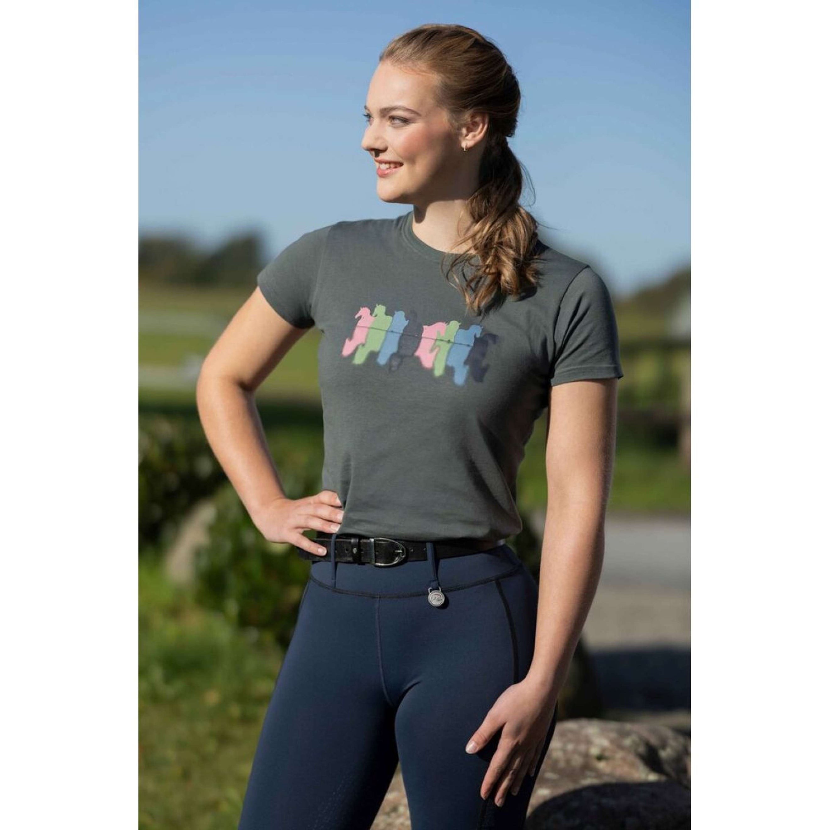 HKM T-Shirt Mirror Graugrün HKM T-Shirt Mirror Graugrün