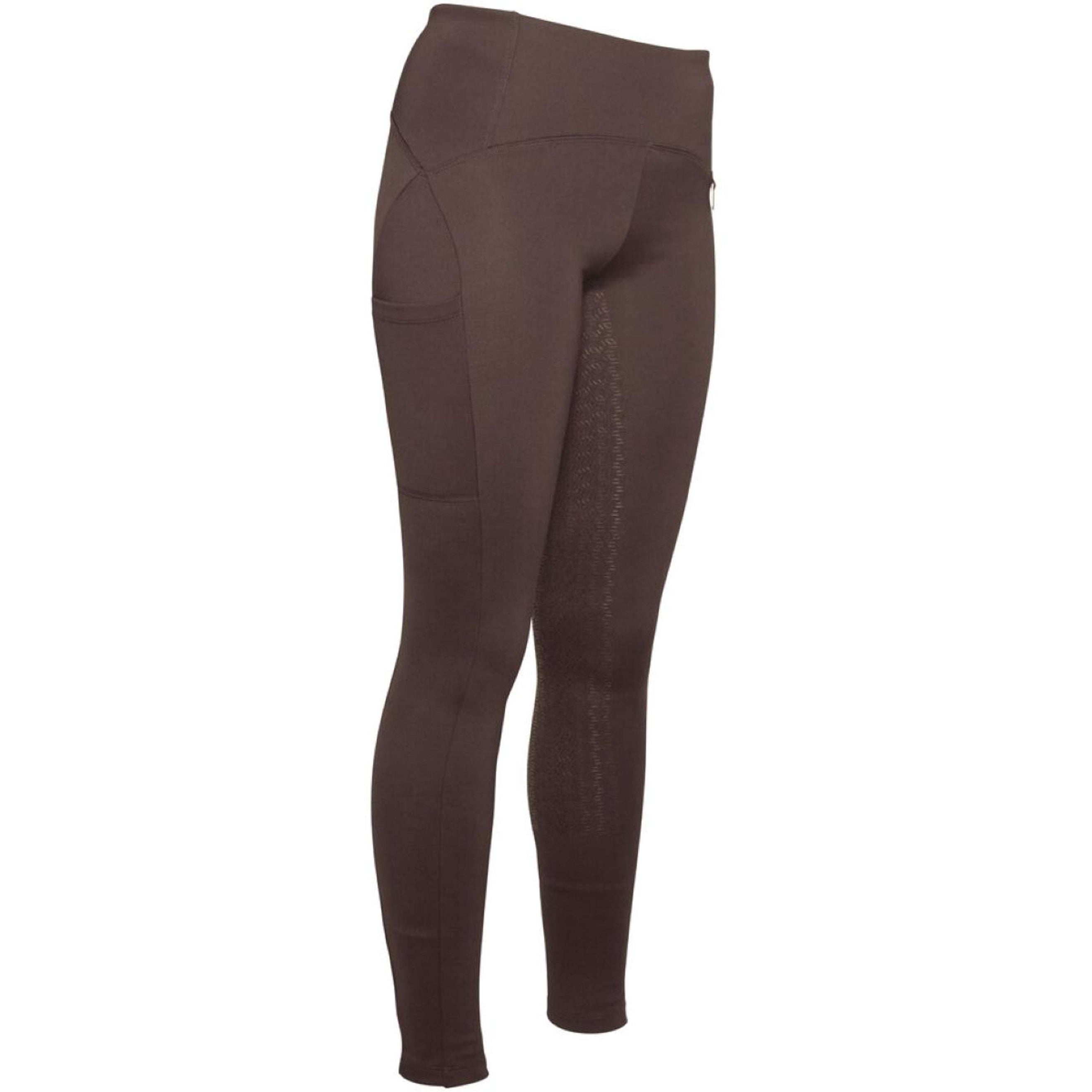 HKM Reitleggings Arezzo Full Grip Dunkelbraun