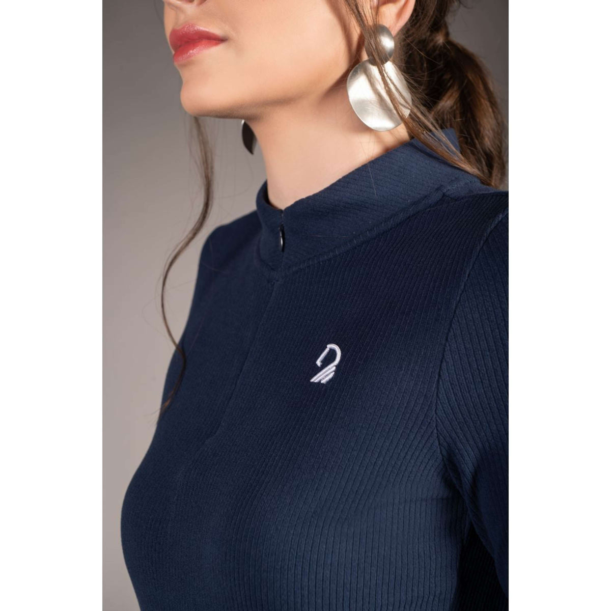 HKM Shirt Arezzo Soft Lange Ärmel Dunkelblau