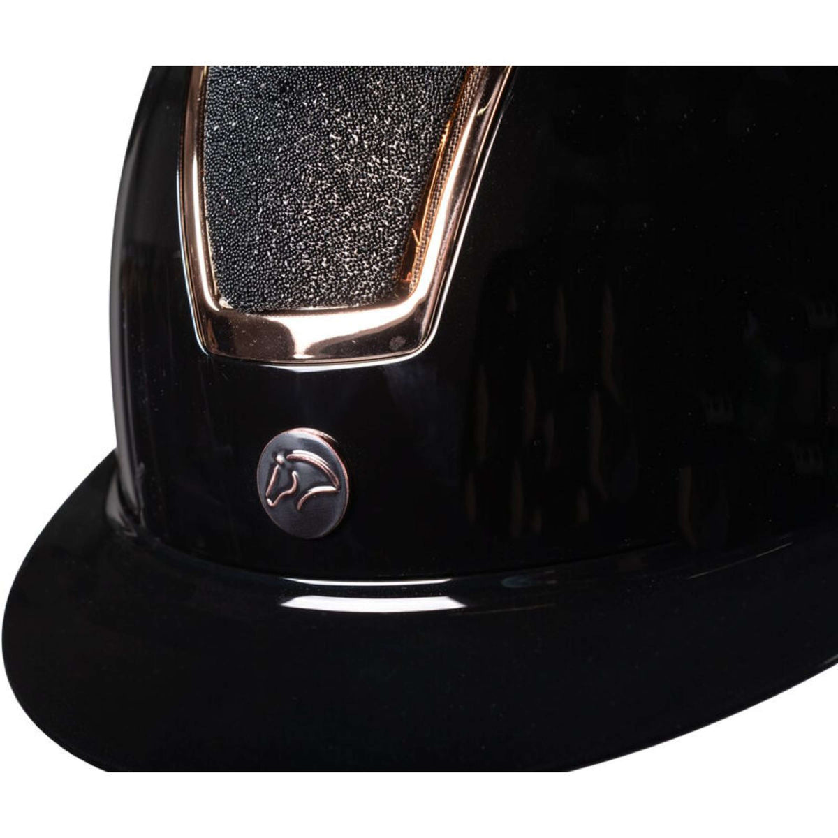 HKM Reithelm Lady Shield Brillant Schwarz/Roségold