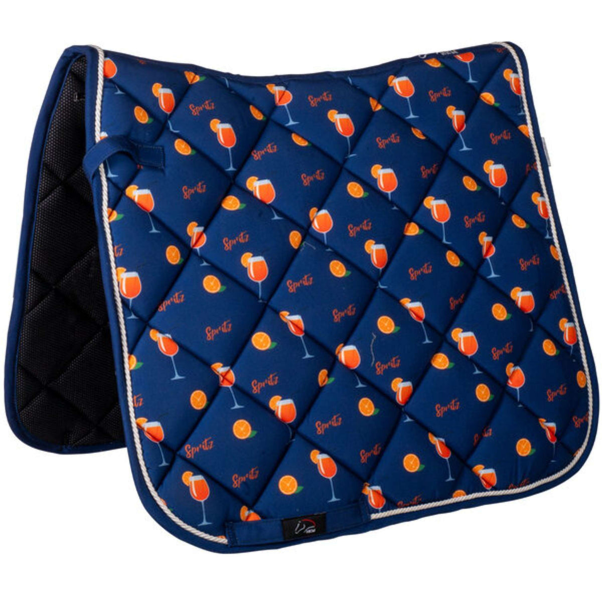 HKM Schabracke Splash Dressur Dunkelblau/Orange