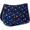 HKM Schabracke Splash Vielseitigkeit Dunkelblau/Orange