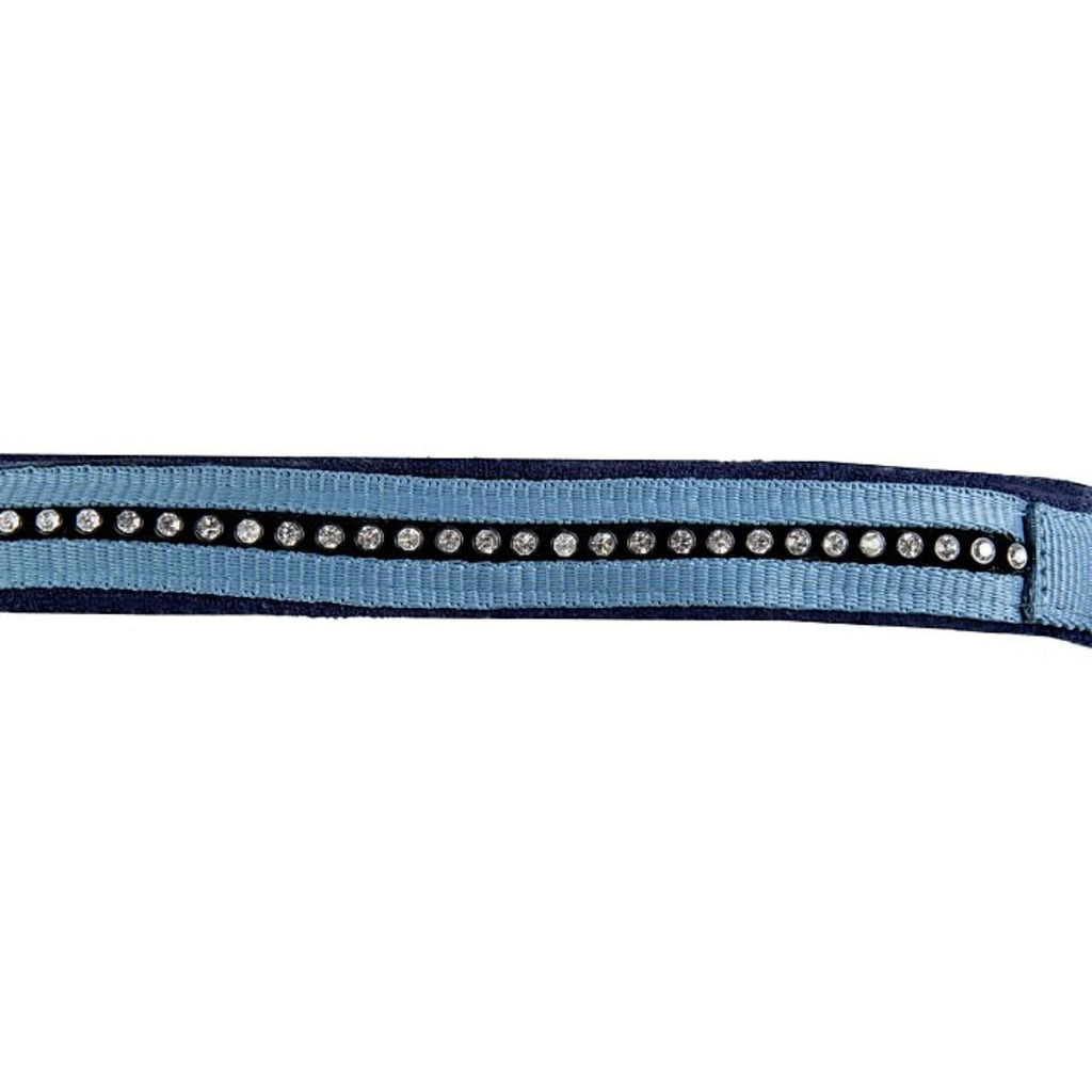 HKM Halfterset Crystal, weich unterlegt Petrol Navy