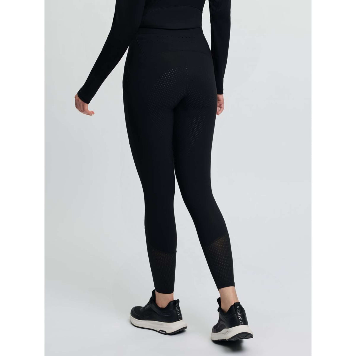LeMieux Reitleggings Airflow Full Grip Schwarz