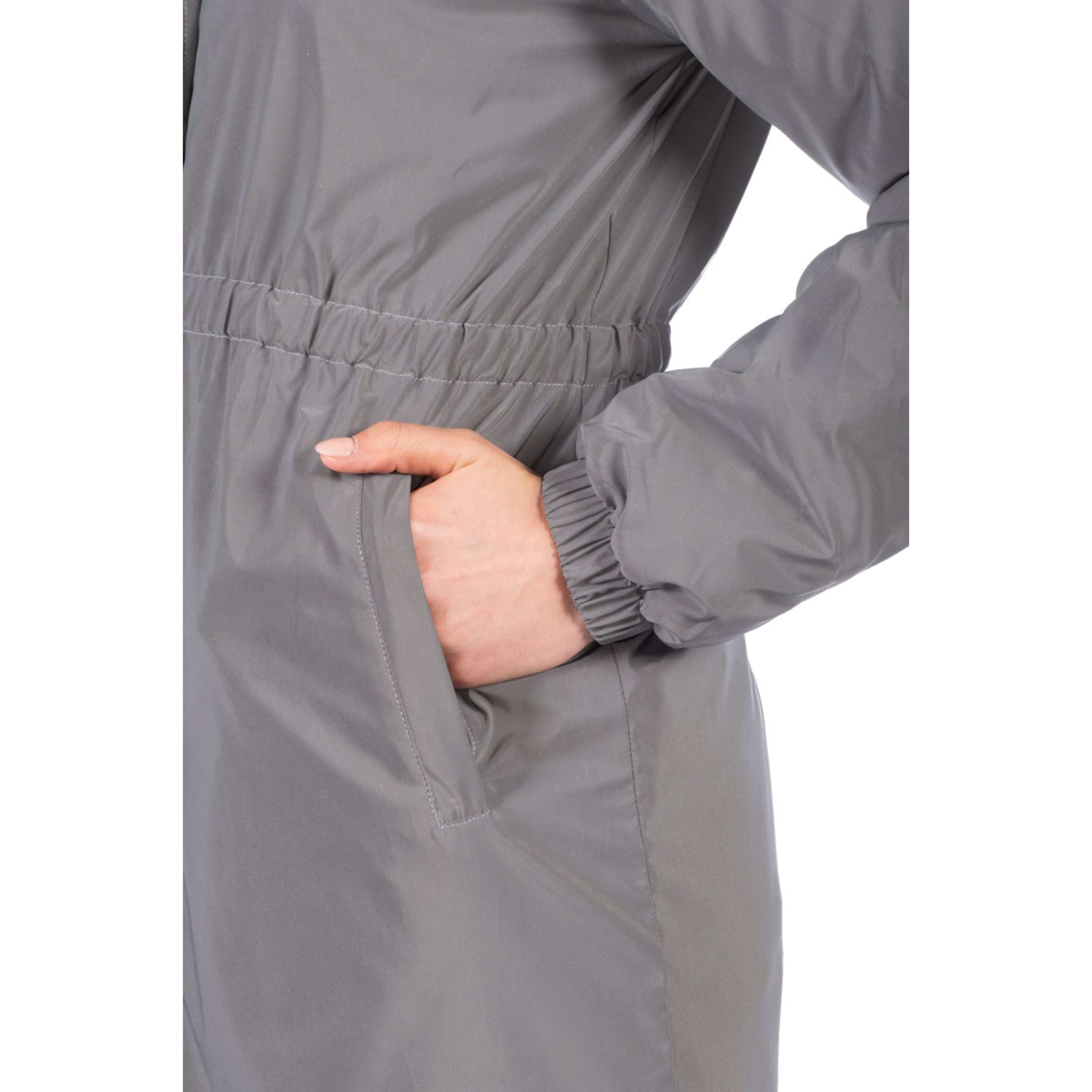 HKM Lange Regenjacke Washington Grau/Silber