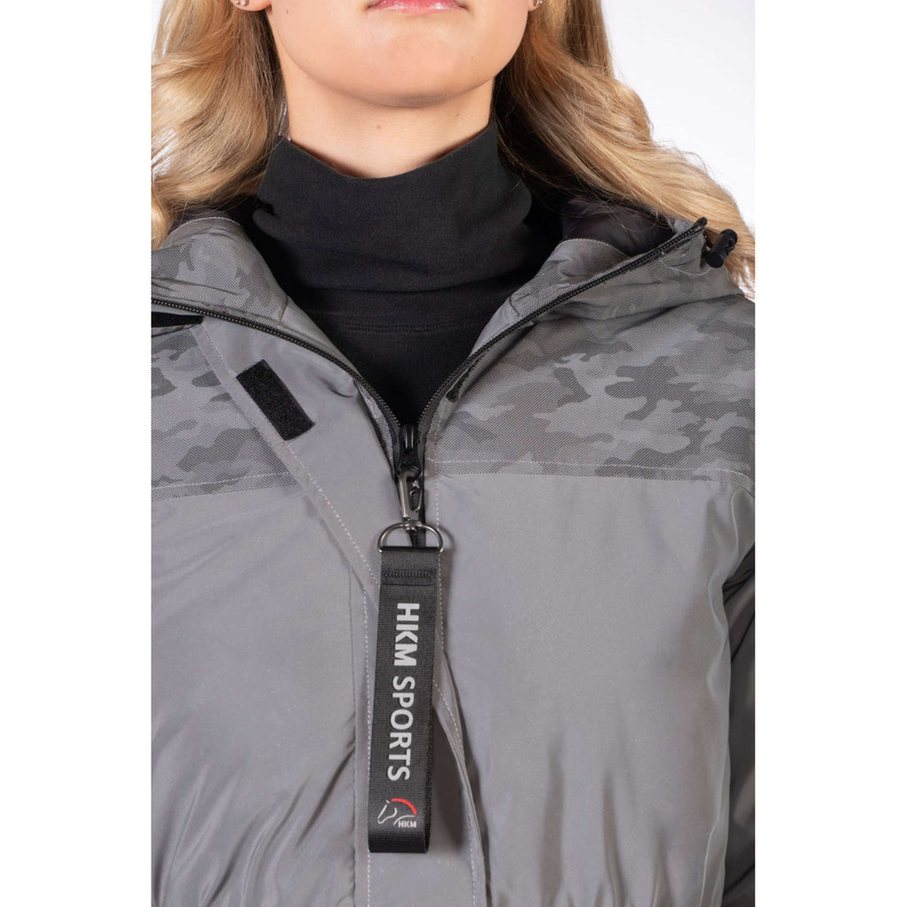 HKM Lange Regenjacke Washington Grau/Silber