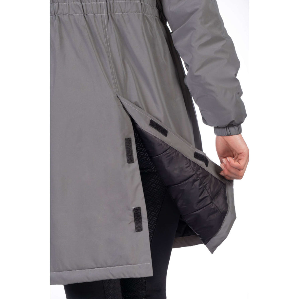 HKM Lange Regenjacke Washington Grau/Silber