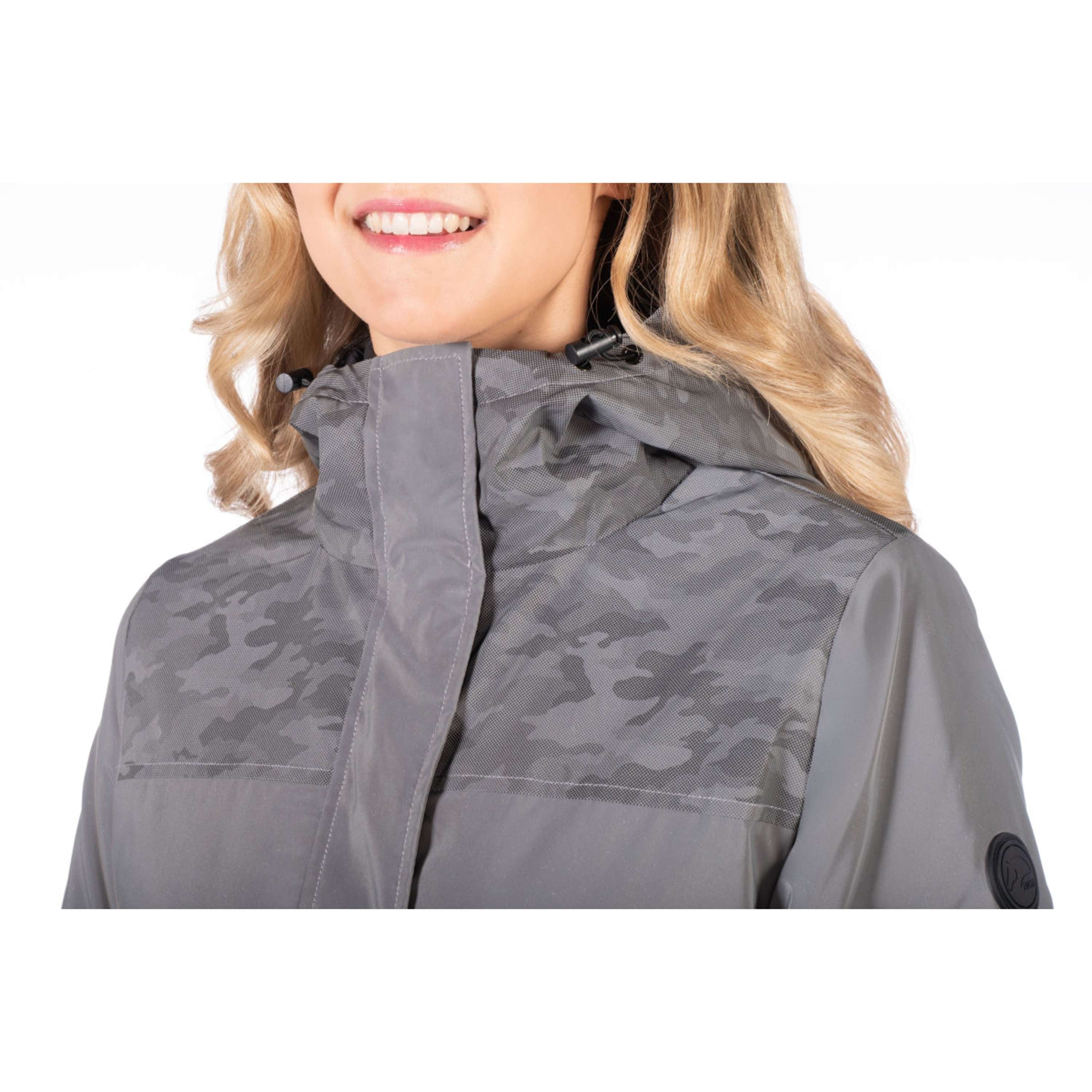 HKM Lange Regenjacke Washington Grau/Silber
